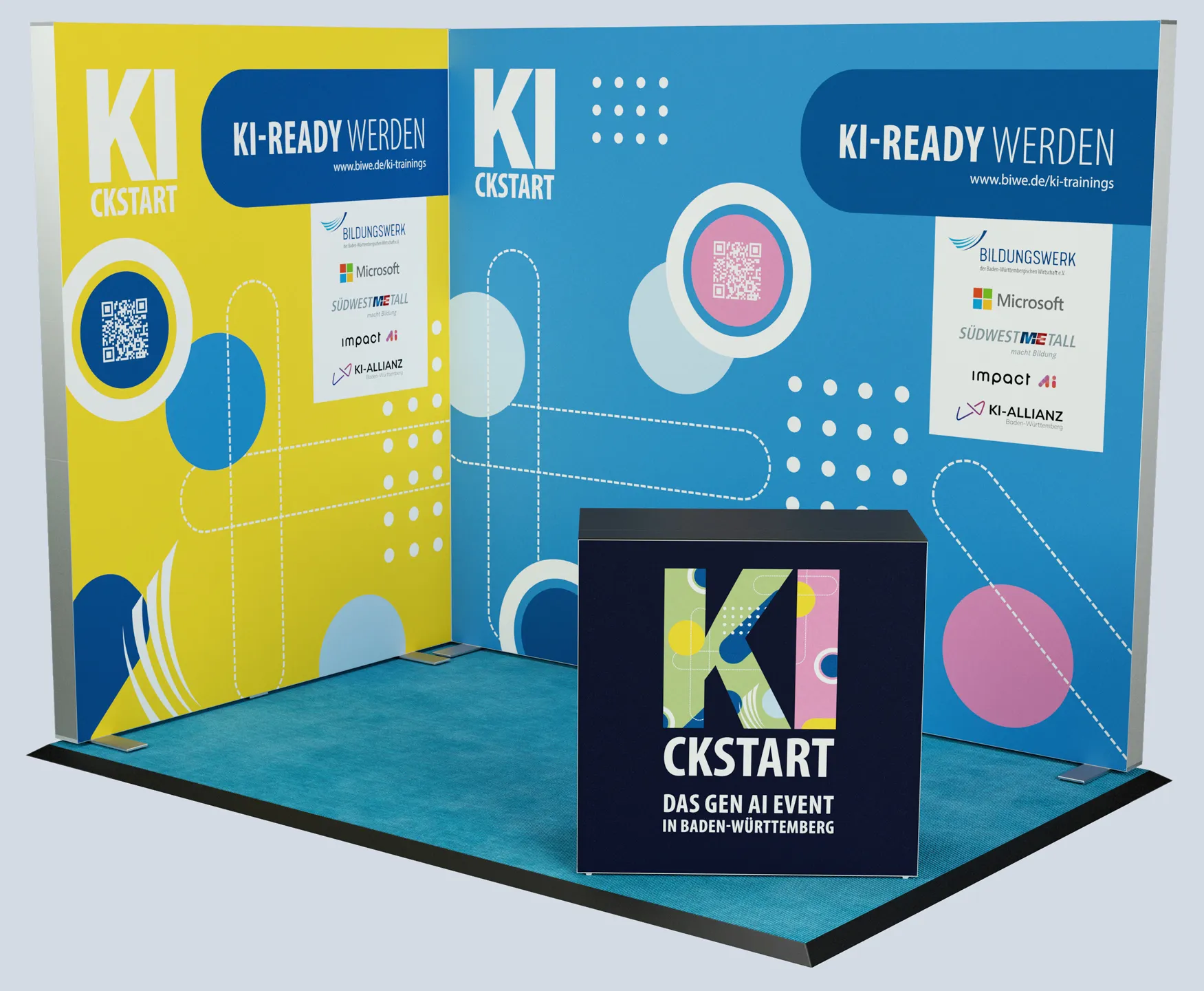 Messestand zur KI-Ready Initiative in Baden-Württemberg.